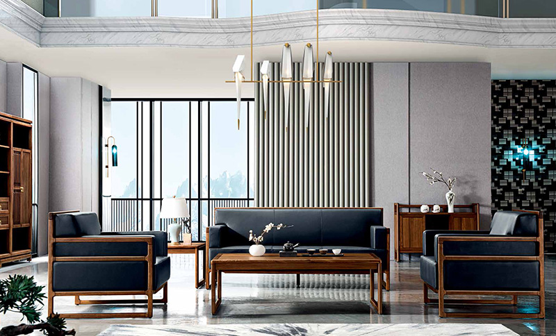 獨具匠心全實木老板總裁辦公室沙發- 小江南系列