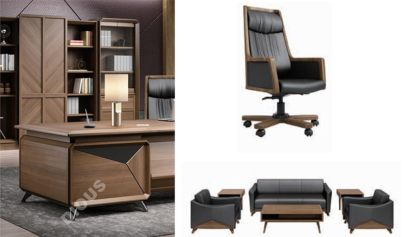 唯藝系列-新中式實木大班臺