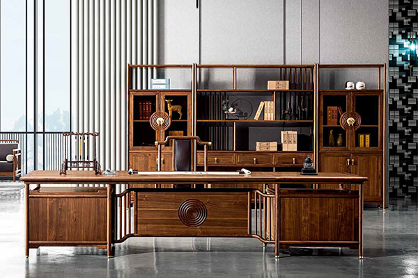 迪歐全實木辦公家具實木辦公桌-明月清風(fēng)