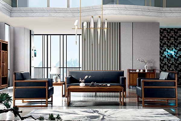 獨具匠心全實木老板總裁辦公室沙發- 小江南系列