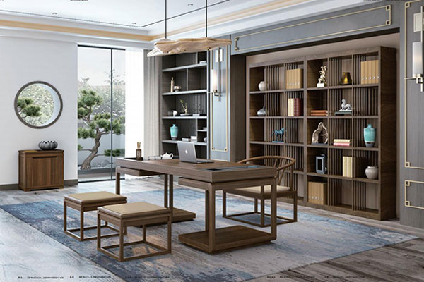 迪歐家具半木系列 - 原木色老板經理辦公室班臺