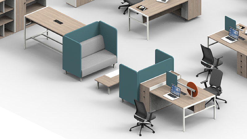 深圳系列-辦公室個(gè)性員工卡位-迪歐家具