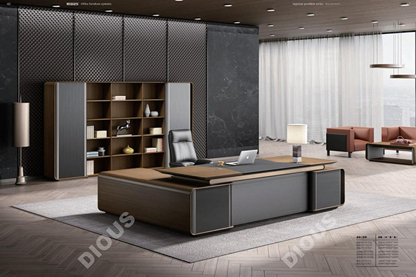 新品-總裁油漆辦公桌-詩意系列-迪歐家具