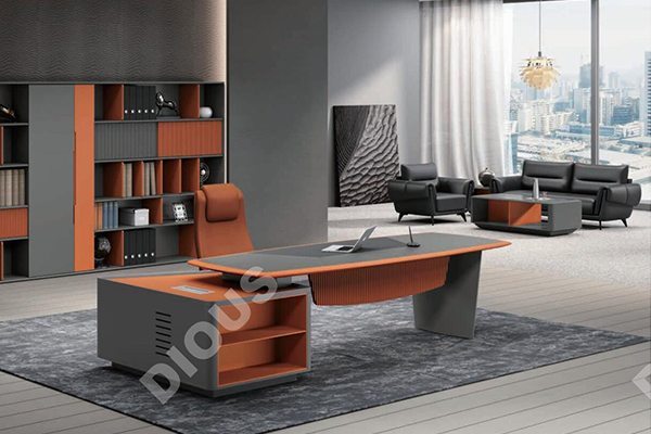 新品-時代系列-時尚總裁大班臺-迪歐家具